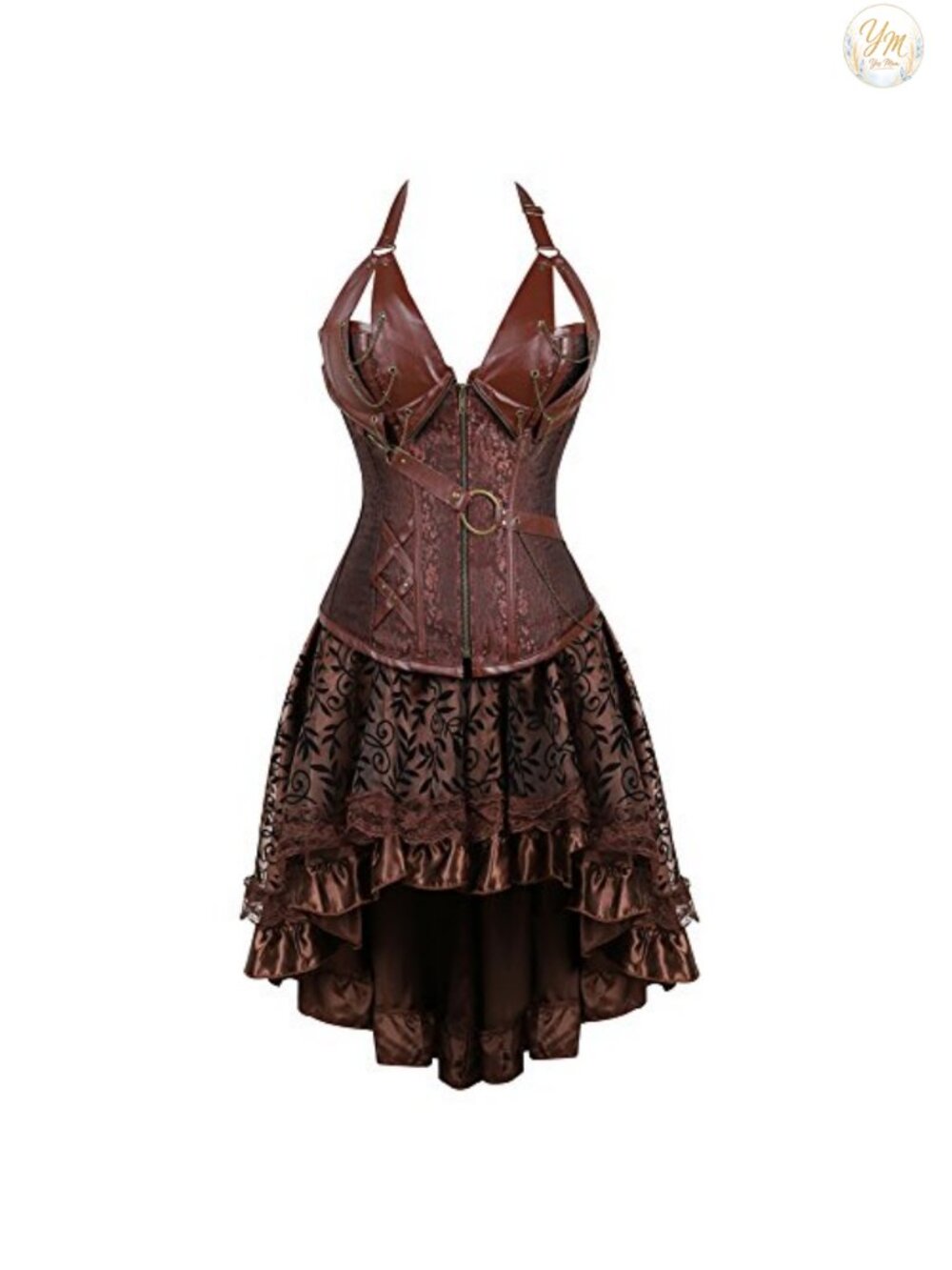 Steampunk Corset Skirt Set Halloween Renaissance Costume Bustier